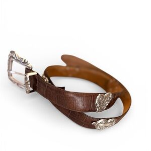 Vintage Brighton Romantic Hearts leather belt Women’s size medium | ee1